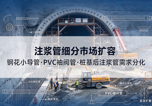 布拖注浆管细分市场扩容，隧道钢花小导管、PVC 袖阀管、桩基后注浆管需求分化